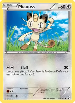 Carte Pokémon Miaouss 106 — Frontières Franchies