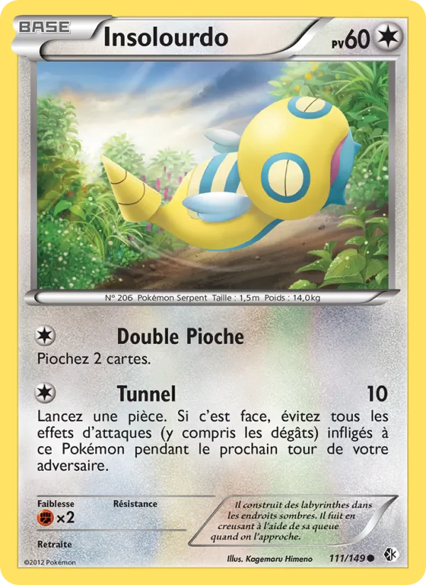 Carte Pokémon Insolourdo 111/149 de l'extension Frontières Franchies
