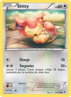 Carte Pokémon Skitty 113 — Frontières Franchies