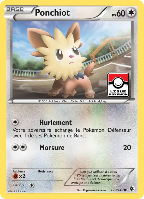 Carte Pokémon Ponchiot 120/149 de l'extension Frontières Franchies