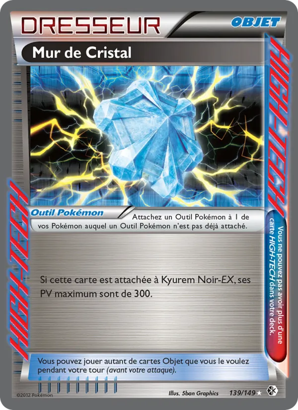 Carte Pokémon Mur de Cristal 139/149 de l'extension Frontières Franchies