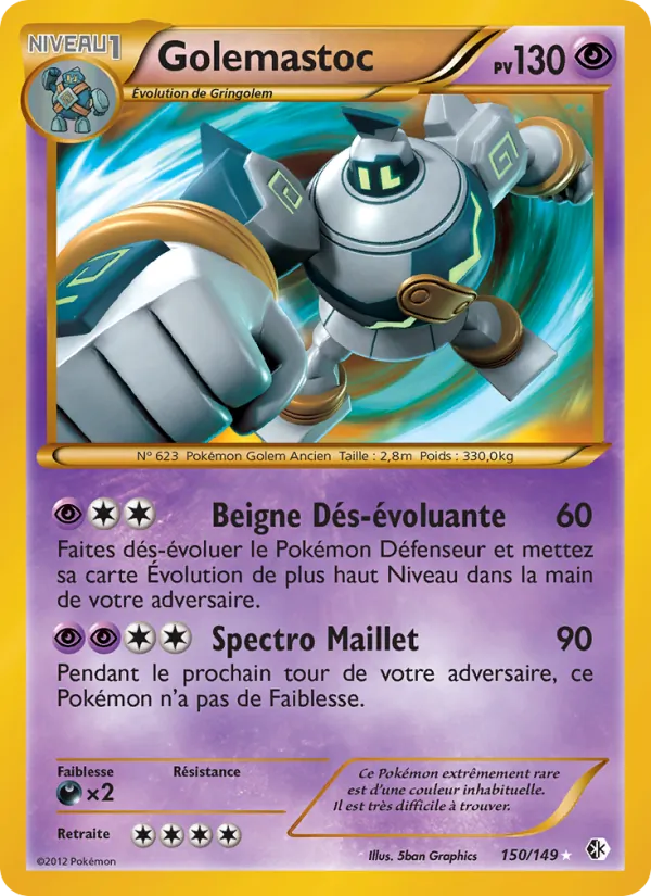 Carte Pokémon Golemastoc 150/149 de l'extension Frontières Franchies