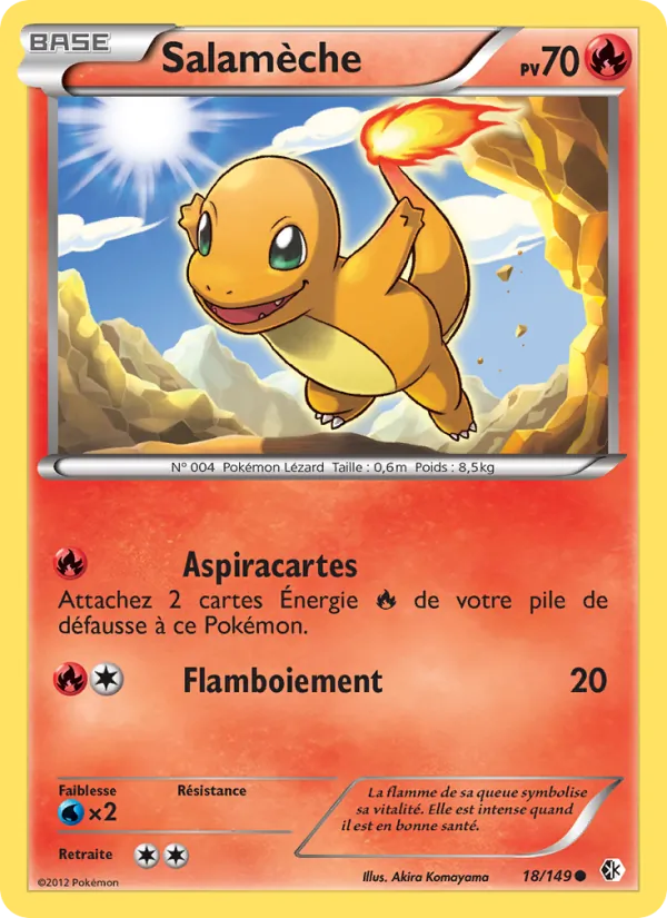 Carte Pokémon Salamèche 18/149 de l'extension Frontières Franchies