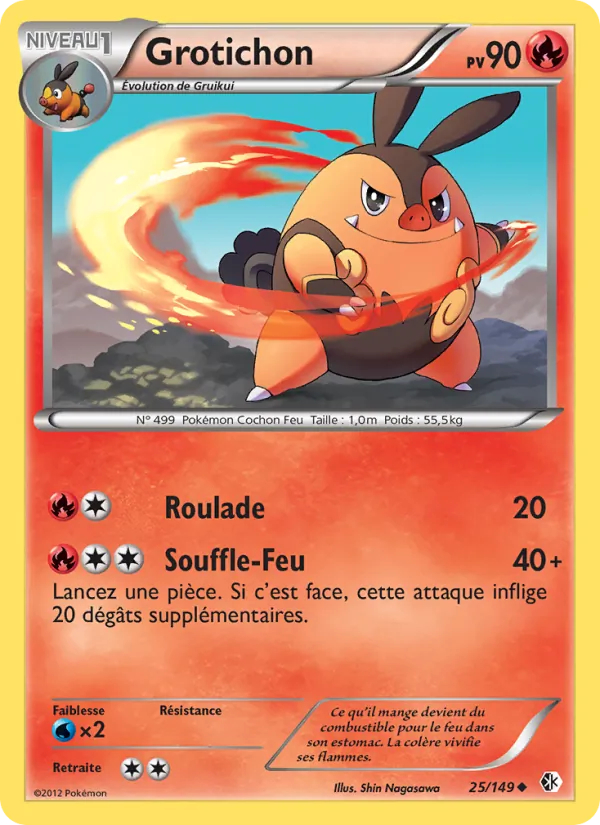 Carte Pokémon Grotichon 25/149 de l'extension Frontières Franchies