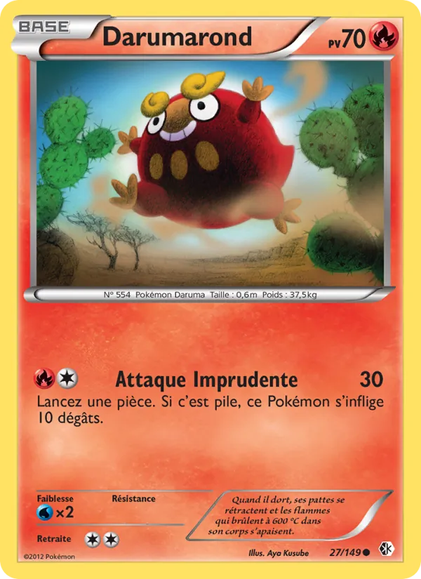Carte Pokémon Darumarond 27/149 de l'extension Frontières Franchies