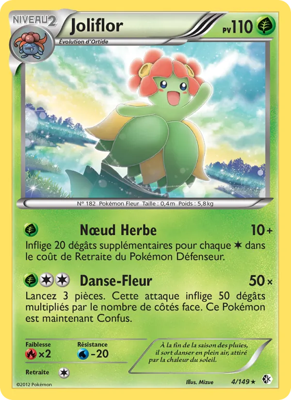 Carte Pokémon Joliflor 4/149 de l'extension Frontières Franchies