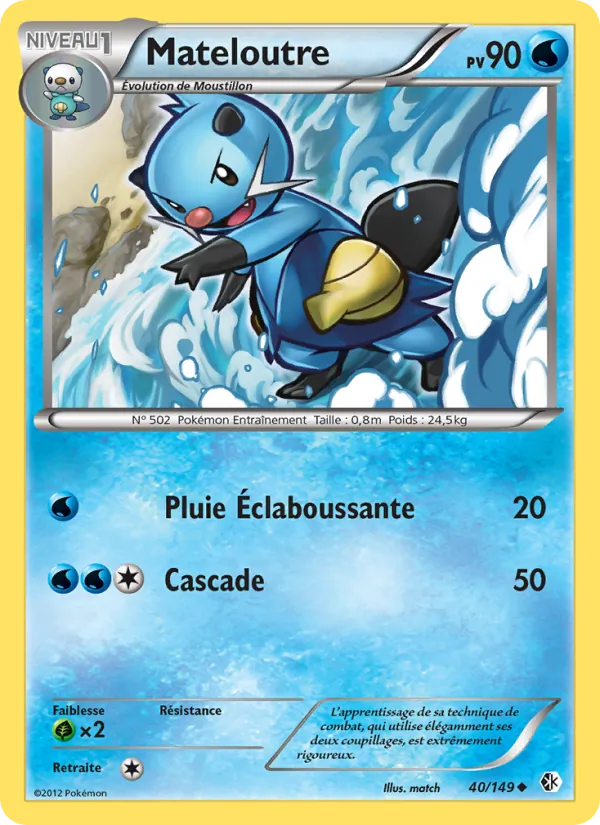 Carte Pokémon Mateloutre 40/149 de l'extension Frontières Franchies