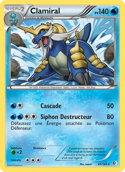 Carte Pokémon Clamiral 41 — Frontières Franchies