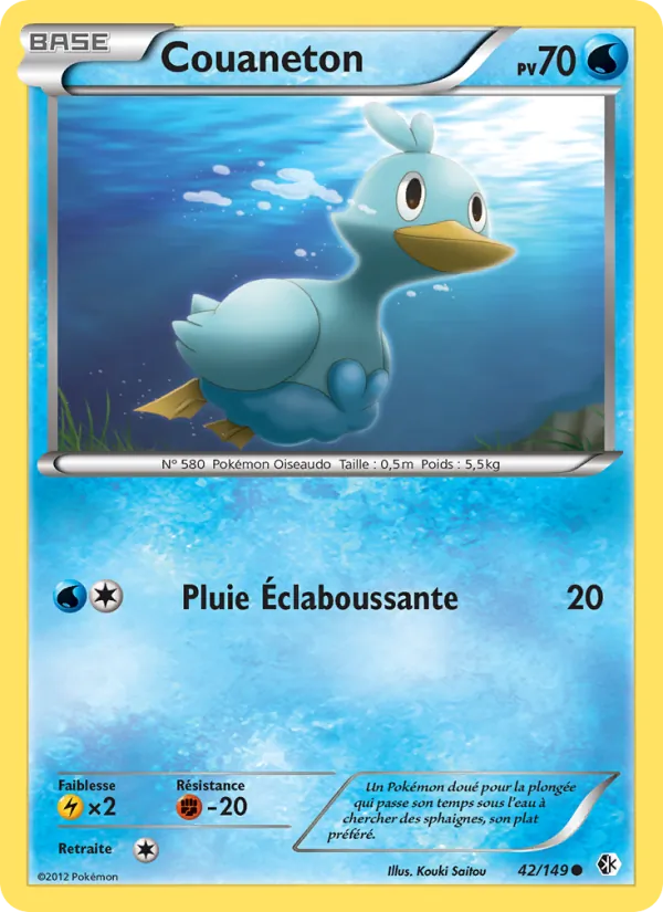 Carte Pokémon Couaneton 42/149 de l'extension Frontières Franchies