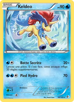 Carte Pokémon Keldeo 48 — Frontières Franchies