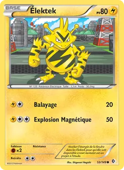 Carte Pokémon Élektek 53 — Frontières Franchies