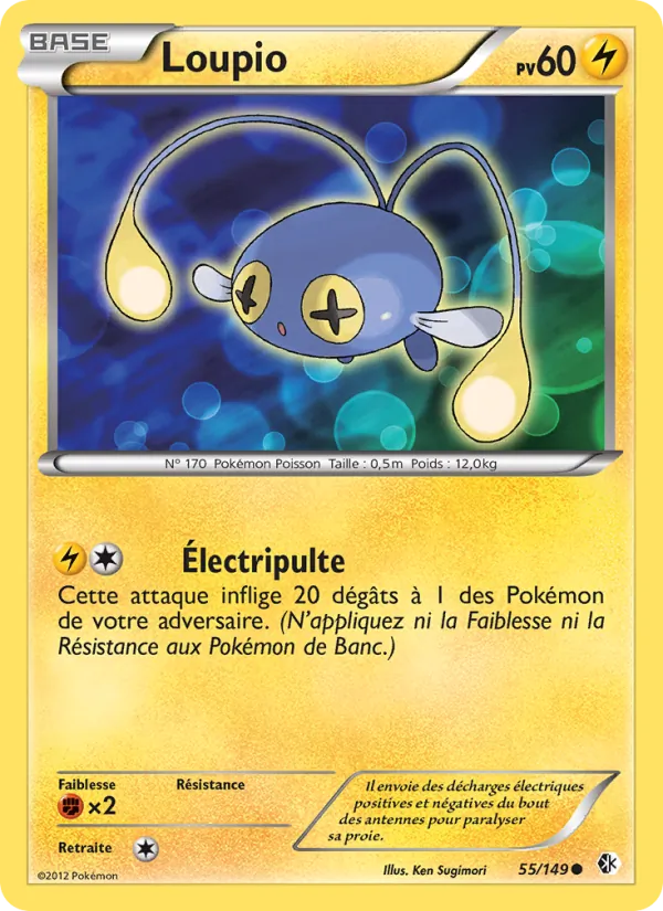 Carte Pokémon Loupio 55/149 de l'extension Frontières Franchies