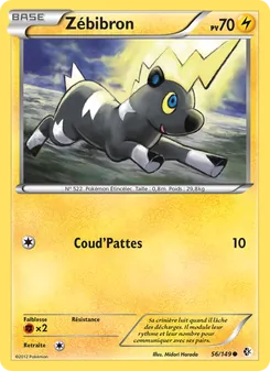 Carte Pokémon Zébibron 56 — Frontières Franchies