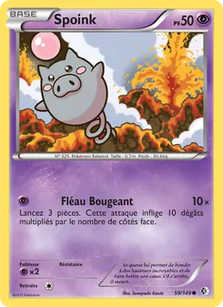 Carte Pokémon Spoink 59 — Frontières Franchies