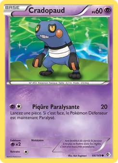 Carte Pokémon Cradopaud 64 — Frontières Franchies