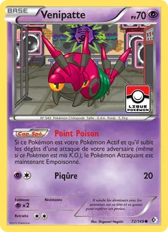 Carte Pokémon Venipatte 72 — Frontières Franchies
