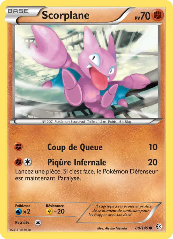 Carte Pokémon Scorplane 80/149 de l'extension Frontières Franchies