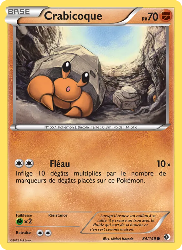 Carte Pokémon Crabicoque 84/149 de l'extension Frontières Franchies