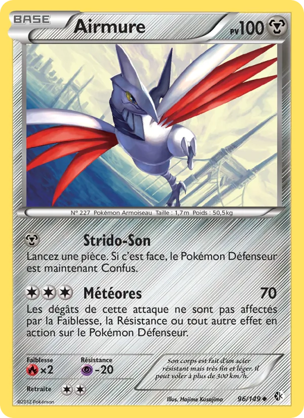 Carte Pokémon Airmure 96/149 de l'extension Frontières Franchies
