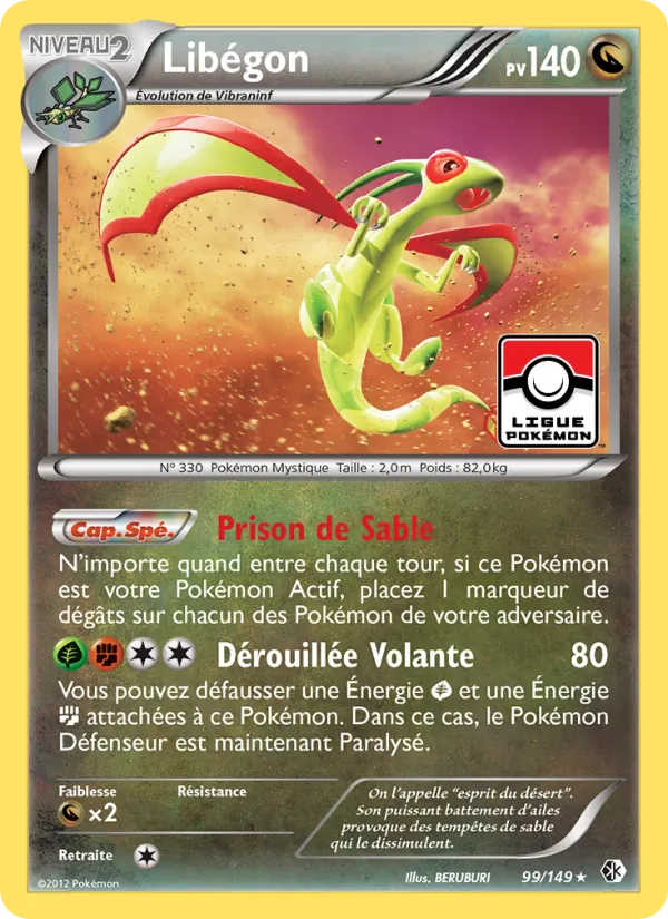 Carte Pokémon Libégon 99/149 de l'extension Frontières Franchies