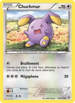 Carte Pokémon Chuchmur 105 — Tempète Plasma