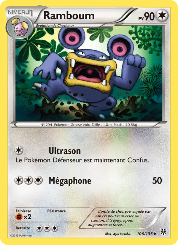 Carte Pokémon Ramboum 106/135 de l'extension Tempète Plasma