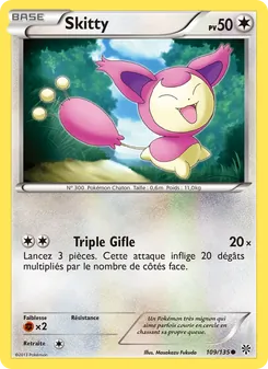 Carte Pokémon Skitty 109 — Tempète Plasma