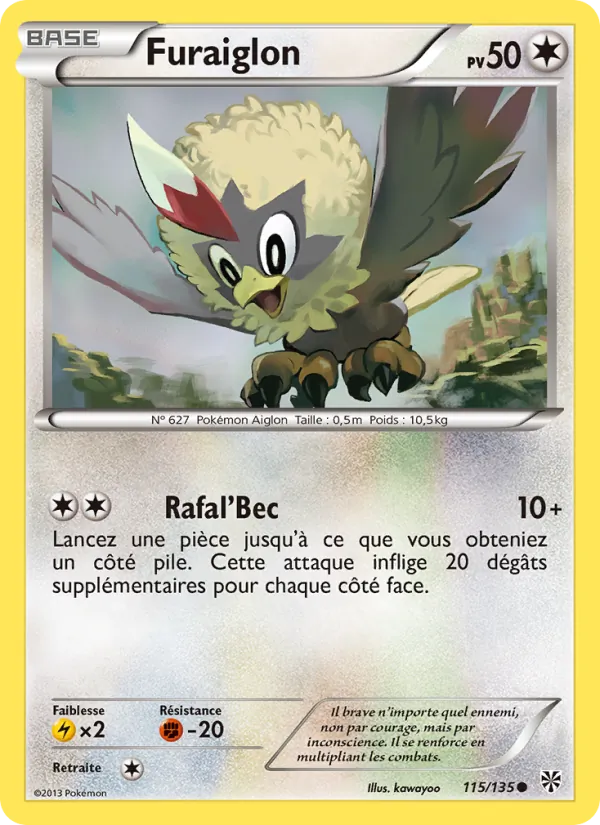 Carte Pokémon Furaiglon 115/135 de l'extension Tempète Plasma