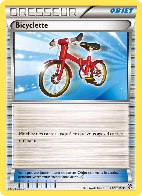 Carte Pokémon Bicyclette 117/135 de l'extension Tempète Plasma