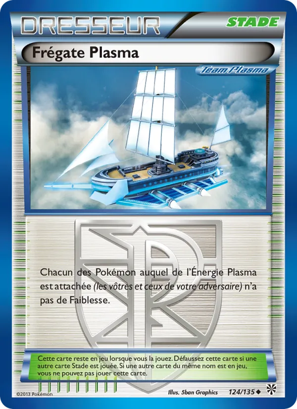 Carte Pokémon Frégate Plasma 124/135 de l'extension Tempète Plasma
