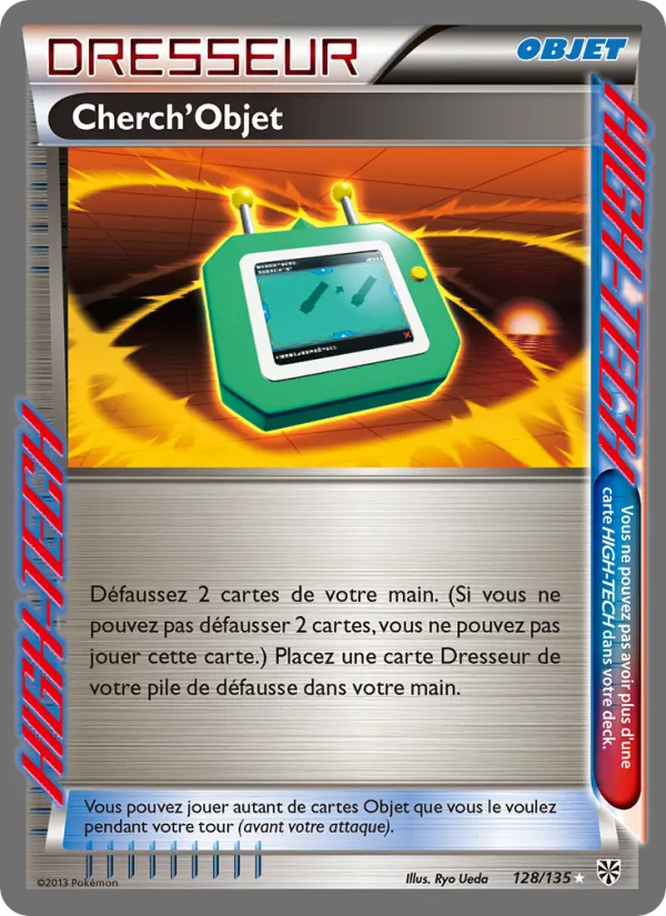 Carte Pokémon Cherch’Objet 128/135 de l'extension Tempète Plasma