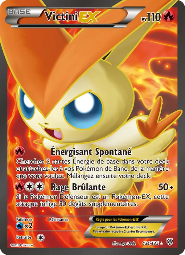 Carte Pokémon Victini-EX 131/135 de l'extension Tempète Plasma