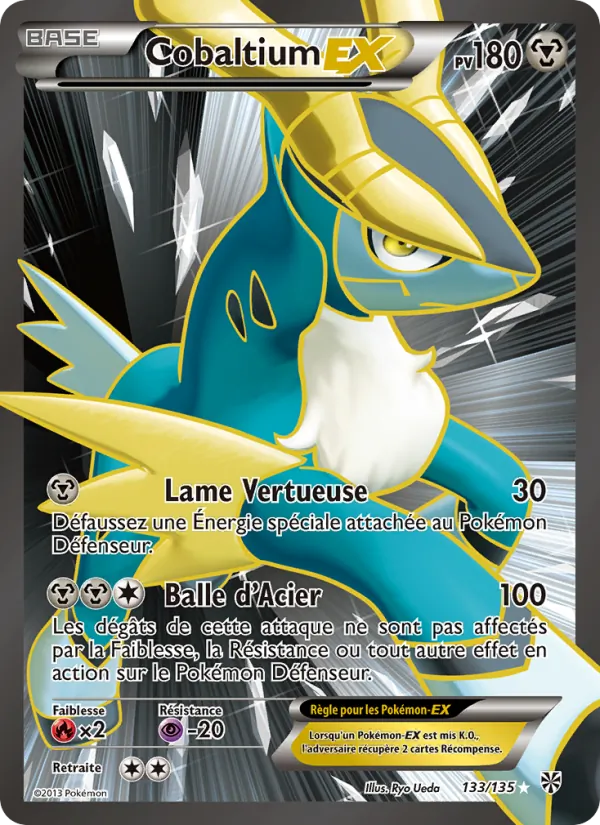 Carte Pokémon Cobaltium-EX 133/135 de l'extension Tempète Plasma