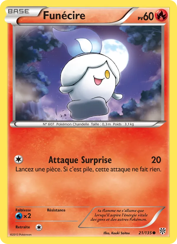 Carte Pokémon Funécire 21/135 de l'extension Tempète Plasma