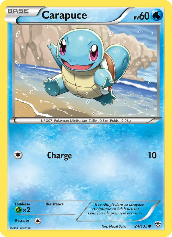 Carte Pokémon Carapuce 24/135 de l'extension Tempète Plasma