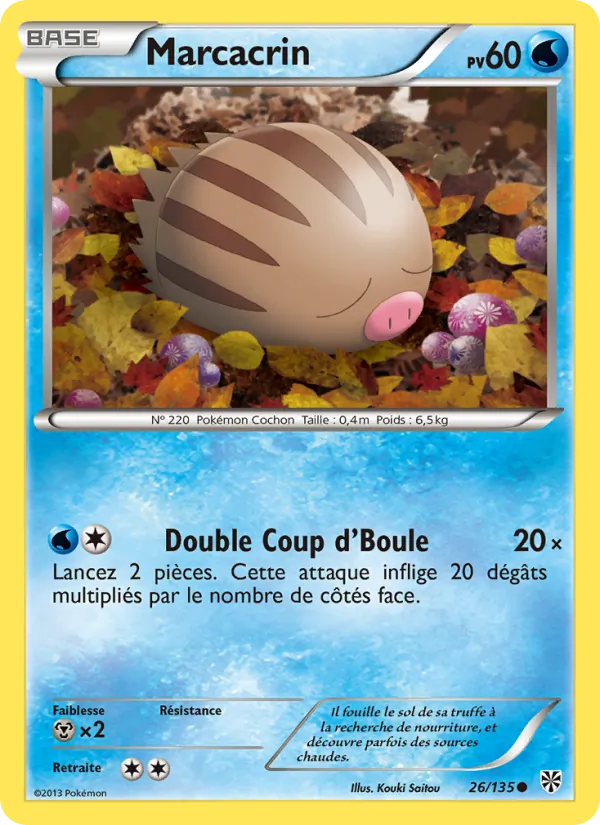Carte Pokémon Marcacrin 26/135 de l'extension Tempète Plasma