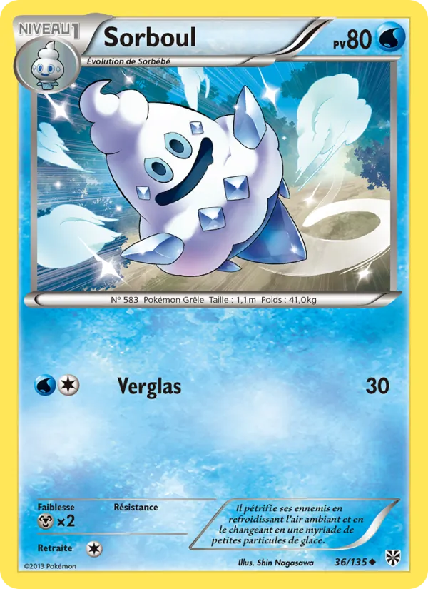 Carte Pokémon Sorboul 36/135 de l'extension Tempète Plasma