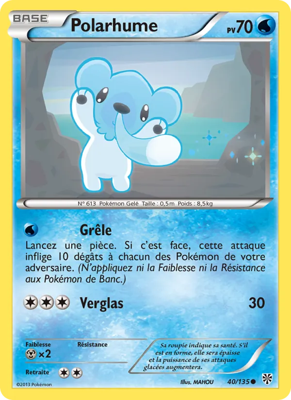 Carte Pokémon Polarhume 40/135 de l'extension Tempète Plasma