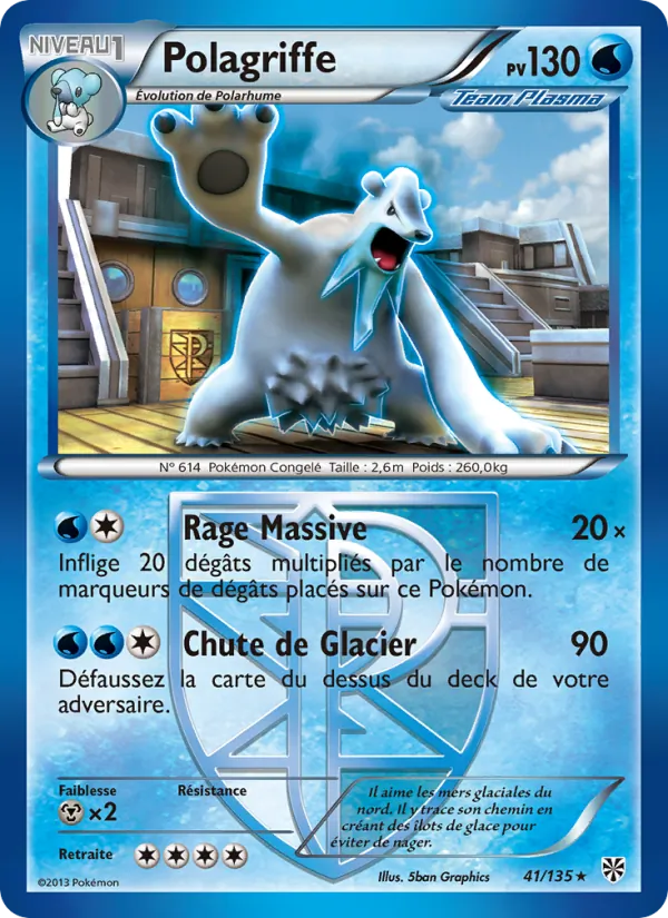 Carte Pokémon Polagriffe 41/135 de l'extension Tempète Plasma