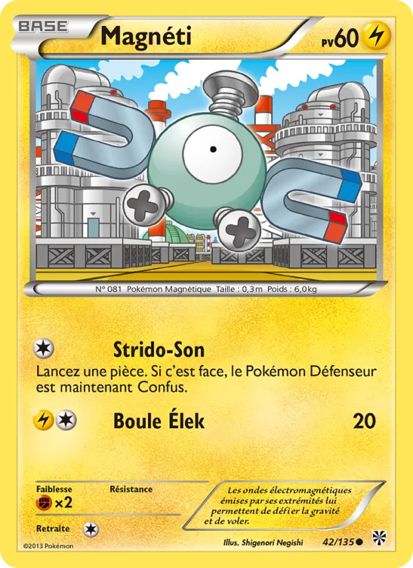 Carte Pokémon Magnéti 42/135 de l'extension Tempète Plasma