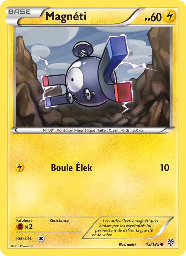 Carte Pokémon Magnéti 43/135 de l'extension Tempète Plasma