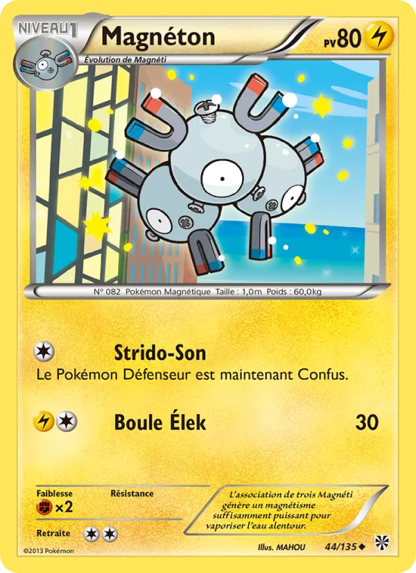 Carte Pokémon Magnéton 44/135 de l'extension Tempète Plasma