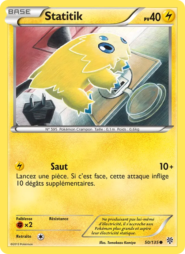 Carte Pokémon Statitik 50/135 de l'extension Tempète Plasma