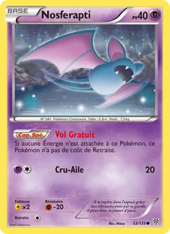 Carte Pokémon Nosferapti 53 — Tempète Plasma