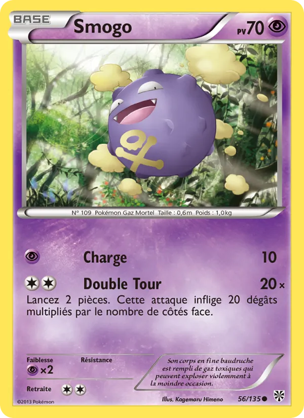 Carte Pokémon Smogo 56/135 de l'extension Tempète Plasma