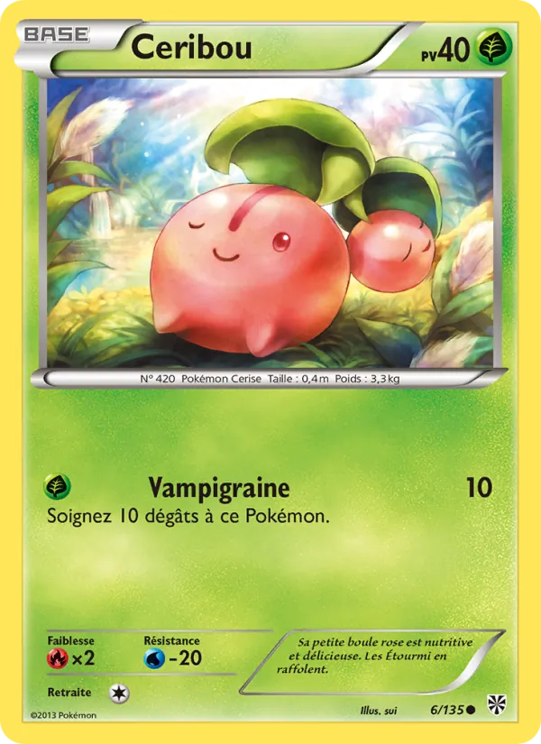 Carte Pokémon Ceribou 6/135 de l'extension Tempète Plasma