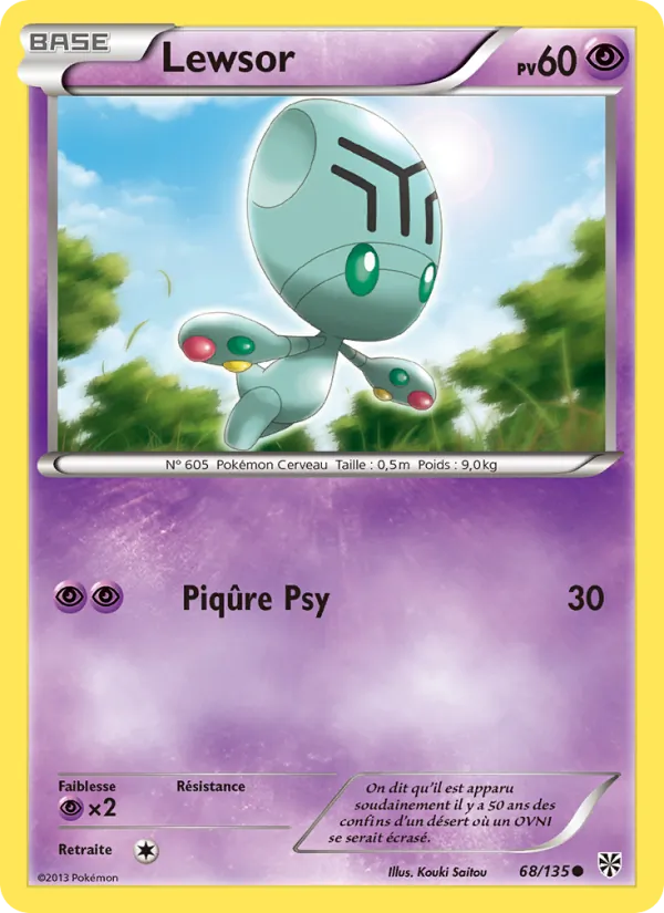 Carte Pokémon Lewsor 68/135 de l'extension Tempète Plasma