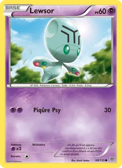 Carte Pokémon Lewsor 68 — Tempète Plasma