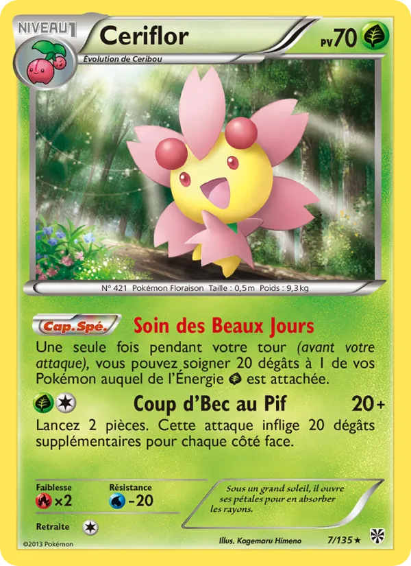 Carte Pokémon Ceriflor 7/135 de l'extension Tempète Plasma