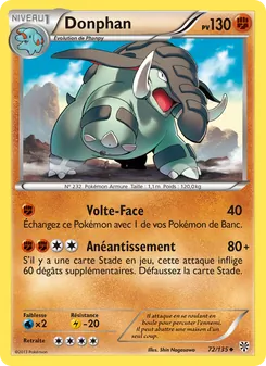 Carte Pokémon Donphan 72 — Tempète Plasma